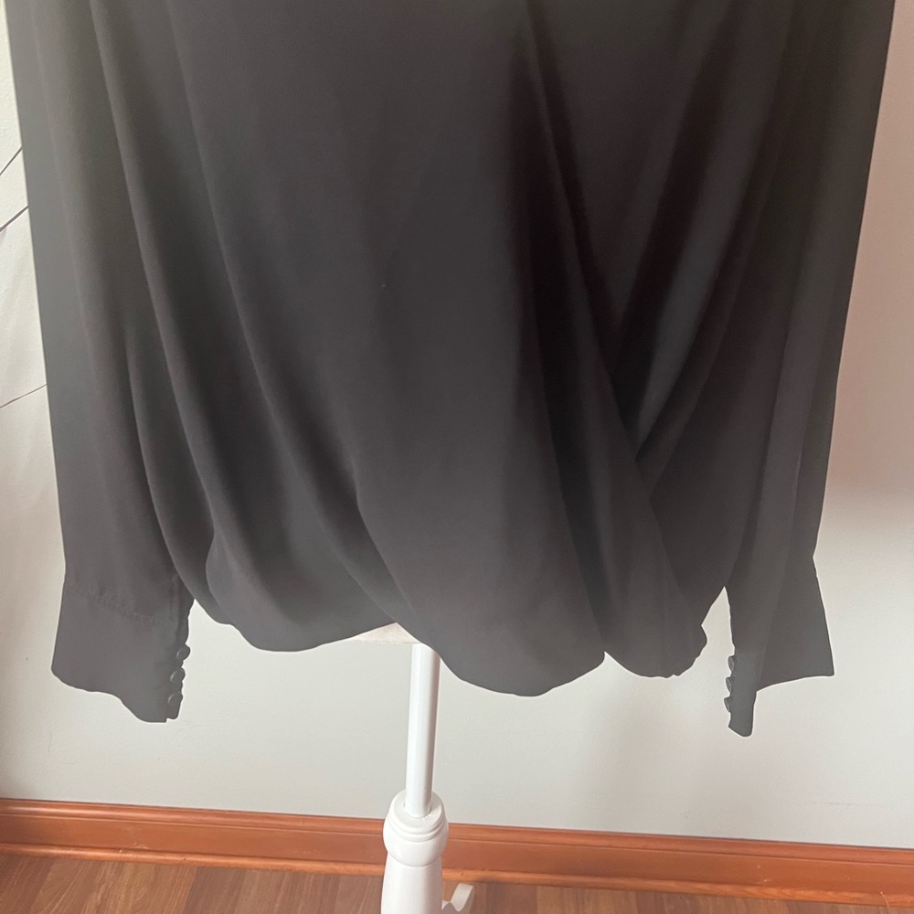 Chelsea28 Black Wrap Blouse - Picture 5 of 8